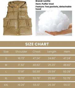 img 2 attached to Lentta Women'S Sleeveless Quilted Winter Warm Hooded Puffer Vest Padded Gilet Coat