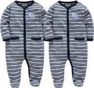 comfortable and stylish baby boy jumpsuit for sleep and play - 100% cotton (0-4t) logo