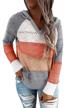 chic and comfortable: blencot women's color block hooded sweaters for a cozy look logo