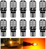 upgrade your car lighting with mihaz 194 led bulbs - 10pcs amber yellow 3030 chipsets for dash, dome, license plate and more! logo
