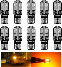 img 4 attached to Обновите освещение вашего автомобиля с помощью светодиодных ламп MIHAZ 194 - 10 штук янтарно-желтых чипсетов 3030 для приборной панели, купола, номерного знака и многого другого!