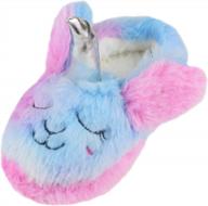 kids unicorn slippers with plush fleece house shoes, slip-on design logo