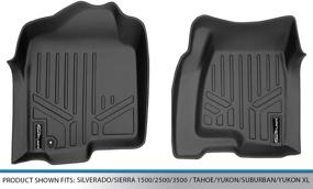 img 1 attached to SMARTLINER Floor Mats 1st Row Liner: Perfect Fit for 1999-2007 Silverado/Sierra & 2000-2006 Tahoe/Yukon/Suburban