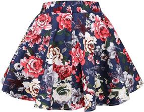 img 3 attached to 👗 Solid Color Skater Skirts for Girls - Trendy Girls' Clothing in Skirts & Skorts