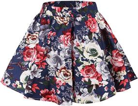 img 4 attached to 👗 Solid Color Skater Skirts for Girls - Trendy Girls' Clothing in Skirts & Skorts