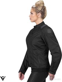 img 2 attached to 🔒 Ultimate Protection and Style: Viking Cycle Ironborn Armored Motorcycle Textile Riding Biker Jacket for Women