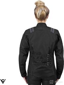 img 3 attached to 🔒 Ultimate Protection and Style: Viking Cycle Ironborn Armored Motorcycle Textile Riding Biker Jacket for Women