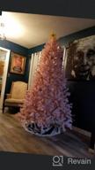 img 1 attached to Goplus Pink Unlit Artificial Christmas Tree 7.5Ft Hinged Spruce Full Tree With Metal Stand, 100% New PVC Material Xmas Decoration For Indoor And Outdoor review by Zack Higgins