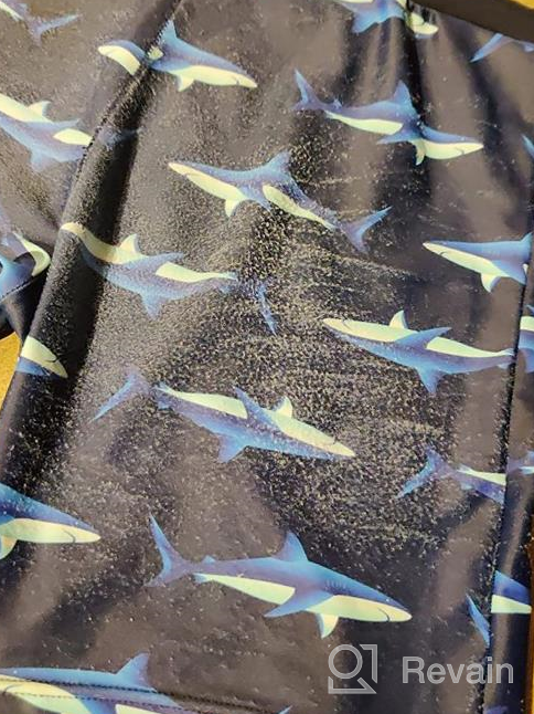 img 1 attached to 🦈 Boys' Shark Sleeve Swimsuit Guard - Toddler Swimwear review by Mike Brumfield