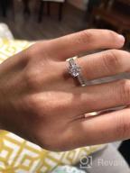 img 1 attached to Timeless Elegance: 1.0 CT Simulated Diamond Or Genuine Moissanite Engagement Ring With 10K White Gold And Graduated Side Stones review by Dwayne Quarles