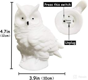 img 1 attached to 🦉 Cute Silicone Owl Night Light for Kids - Portable LED Battery-Operated Nursery Baby Animals Nightlight for Room Decoration, Bedside, Ideal for Baby, Child, Boys, Girls & Adults