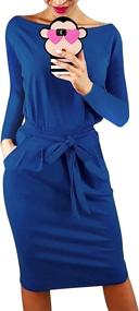 img 4 attached to PRETTYGARDEN Womens Casual Bodycon Pockets Women's Clothing : Dresses