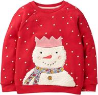 🎄 cute christmas sweater for toddler girls: long sleeve crewneck pullover tops, ages 1-7 logo