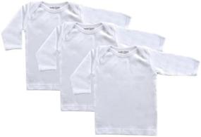 img 1 attached to 👕 White Luvable Friends Long Sleeve Tee Tops: 3 Pack for Optimal Comfort!