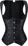 flaunt your curves with charmian's underbust corset vest - featuring spiral steel boning and brocade design logo