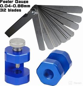 img 2 attached to 🔧 WISPAUSU Spark Plug Gap Tool 12mm 14mm - Includes Feeler Gauge for Accurate Spark Plug Gapping, 32 Blades Feeler Gauge Set 0.04-0.88mm
