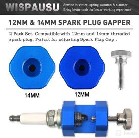 img 3 attached to 🔧 WISPAUSU Spark Plug Gap Tool 12mm 14mm - Includes Feeler Gauge for Accurate Spark Plug Gapping, 32 Blades Feeler Gauge Set 0.04-0.88mm