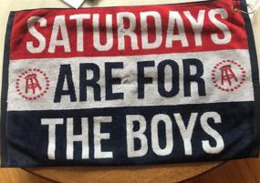 img 1 attached to Barstool Sports Saturdays Are For The Boys Golf Towel, Clip-On Accessory For Golf Bag, Perfect For Tailgating College Fraternities Weekend Sports