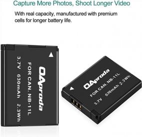 img 3 attached to Power Up Your Canon Camera With OAproda'S Two Pack NB-11L Battery And USB Charger Set