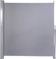 серый водонепроницаемый выдвижной боковой тент для патио с алюминиевой стойкой - 118 "lx 78,7 " h - идеальный солнцезащитный козырек, разделитель комнаты и наружный экран логотип