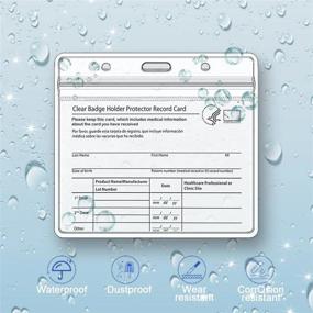 img 2 attached to 📚 CDC COVID Vaccination Card Protector 15 Pack - Waterproof Clear Plastic Horizontal ID Card Holder for Work ID, Key Card, Driver's License (4 x 3 to 4.5 x 3.5 Inches)