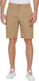 img 3 attached to Janmid Men'S Slim-Fit Chino Shorts With Elastic Waist & Pockets | Flat Front Design