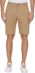 img 2 attached to Janmid Men'S Slim-Fit Chino Shorts With Elastic Waist & Pockets | Flat Front Design