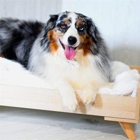 img 3 attached to Large Elevated Dog Bed Frame By Midlee For Comfortable Resting