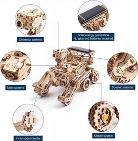 img 2 attached to ROBOTIME 3D DIY Solar Car Puzzle Kit - Fun Arts and Crafts for Teens and Adults - Top Learning Toy and Birthday Gift (Curiosity Rover)