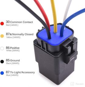 img 2 attached to 🔌 MICTUNING 12V 5 Pin Waterproof Relay Harness Set - Bosch Style Automotive 40A 30Amp with Heavy Duty Pre-Wired Harness 5 Pack