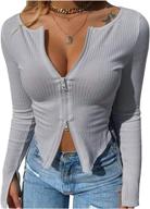 womens sexy sleeve zipper shirts women's clothing : bodysuits логотип