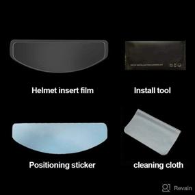 img 1 attached to 🔆 Helmet Anti-Fog Film Insert for Clear Visibility, Universal Helmet Visor Waterproof Anti-Fog Insert, Protective Helmet Lens Sticker with Anti-Fog Shield Film