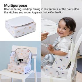 img 2 attached to 🌈 BabyToLove Easy Up Baby Booster Seat: Lightweight, Portable, and Colorful Rainbow Design