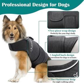 img 2 attached to 🐶 Zeaxuie Dog Anxiety Vest: Calming Coat for Small, Medium & Large Dogs-M-Gray