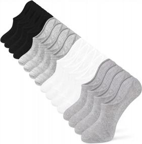 img 4 attached to 🧦 IDEGG Men's Low Cut Ankle No Show Socks - Casual Athletic Non-Slip Grip Socks for Men