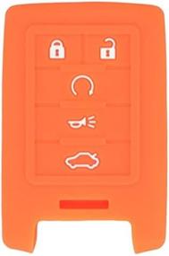 img 4 attached to 🍊 SEGADEN Silicone Cover Protector Skin Jacket for CADILLAC CHEVROLET 5 Button Smart Remote Key Fob CV2770 (Orange)