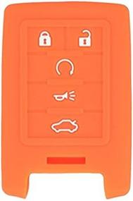 img 1 attached to 🍊 SEGADEN Silicone Cover Protector Skin Jacket for CADILLAC CHEVROLET 5 Button Smart Remote Key Fob CV2770 (Orange)