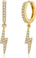 add a little sparkle with sovesi gold huggie star earrings – 14k gold plated hoops for women logo
