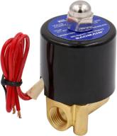 1/4" brass electric solenoid valve n/c (normally closed) ac 220v for air water logo