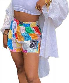 img 3 attached to Stand Out In The Crowd With PESION'S Women'S Metallic Shiny Shorts - Perfect For Raves And Parties!