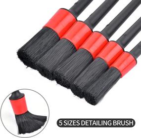 img 2 attached to 🚗 VIGRUE 12PCS Car Detailing Brush Set: Ultimate Cleaning Kit for Auto Interior and Exterior - Long Handle Wheel Rim, Tire, Detailing, Air Vent, Wire Brush, and Wash Mitt Included!