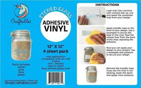 img 2 attached to Craftables Etched Glass Starter Pack - Etched Glass Adhesive Vinyl for Cricut, Silhouette Cameo, and Craft Cutters - Set of (4) 12in x 12in Sheets