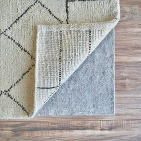 img 1 attached to Eco-Plush Felt Rug Pad - Luxurious Cushioned Pad - 4'10" X 7'4" - 100% Felt - Available In 3 Thicknesses & Custom Sizes