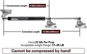 img 2 attached to Set of 2 Vepagoo Gas Shock Struts 15 inch 22.5lb – Ideal for Toolbox, RV Bed Cover, Trap Door, Window, Boat Hatch, and DIY Projects