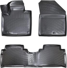 img 4 attached to 🚗 Premium Custom Fit Croc Liner Floor Mats for Kia Sorento (2016-2020): Front & Rear All-Weather Protection