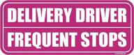 geekbear frequent stops car magnet (pink/pink) - delivery driver sign for car - caution this vehicle makes frequent stops sign - no stickers amazon flex driver magnetic sign (1 pack) логотип