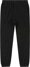 img 3 attached to KOWDRAGON Contrast Elastic Sweatpants Fleece Boys' Clothing – Comfortable and Stylish Pants for Boys