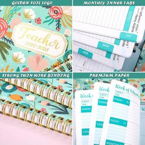 img 3 attached to 2022-2023 Teacher Planner - Academic Planner 2022-2023, Weekly & Monthly Planner, July 2022 - June 2023, 8'' X 10'', Flexible Spiral Hardcover, Quotes, Special Dates And Holidays