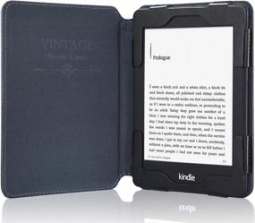 img 3 attached to Premium PU Leather Folio Cover For Kindle Paperwhite 11Th Gen (2021) - 6.8" With Auto Sleep/Wake & Front Pocket - Sky Blue1 By ACdream