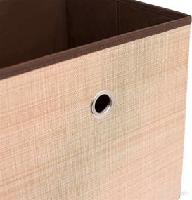 img 1 attached to 📦 2 Pack of Internet's Best Canvas Storage Bins - Brown - Box Container